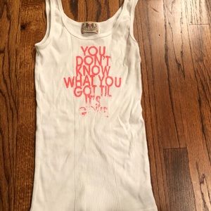 Juicy Couture White Tank Top. Size Medium